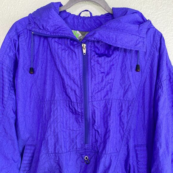 Nils Vintage Jacket Womens 10 Windbreaker Hooded Half Zip Pullover Ski Snow Vtg - Picture 2 of 14